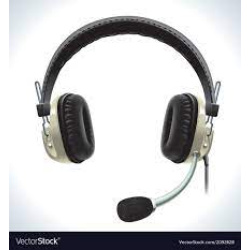 Double headphones with microphone